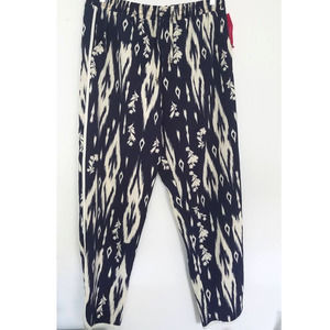 New Target Xhilaration Tribal Print Drawstring Soft Pant in Navy NWT
